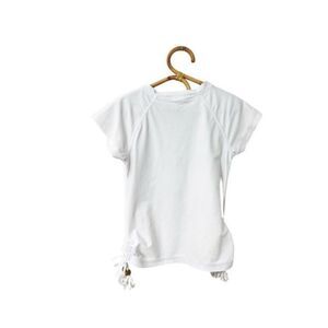 Snapper rock Top Swimwear rashguard short sleeve T-shirt white 7-8